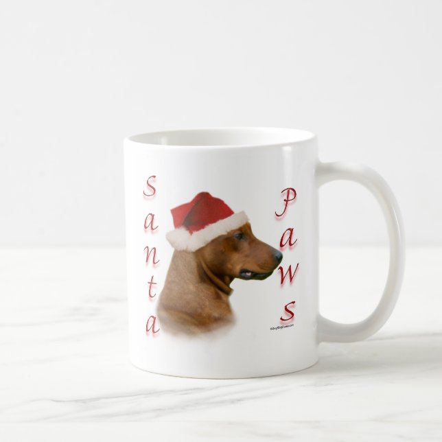 Tysk Pinscher Santa Tassar Kaffemugg (Höger)