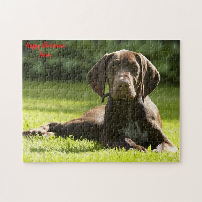 Tysk Poinerhund. Pussel (Horisontell)