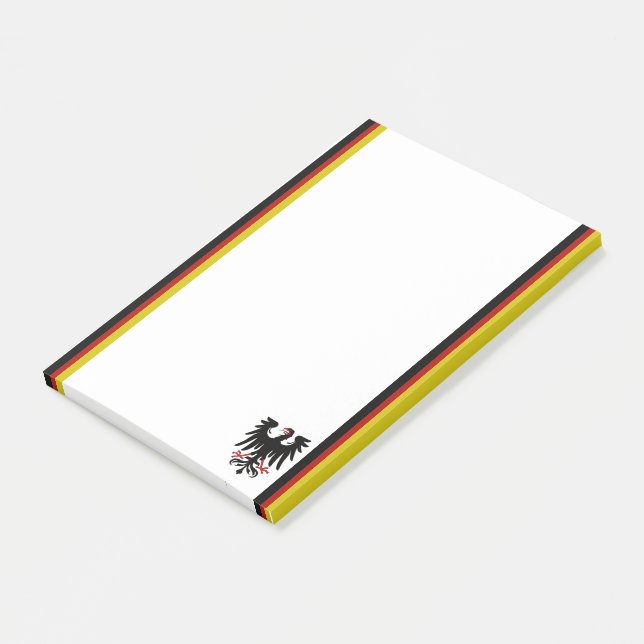 Tysk randflagga post-it block (Vinklad)