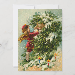 Tysk Santa fejulkort Julkort