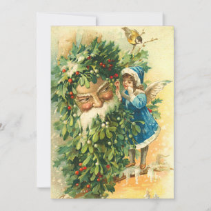Tysk Santa fejulkort Julkort