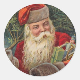 Tysk Santa för vintage klistermärke