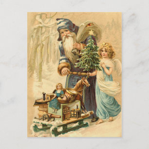 Tysk Santa för vintage vykort
