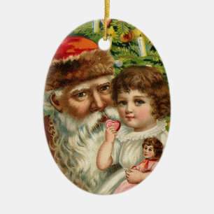 Tysk Santa julprydnad Julgransprydnad Keramik