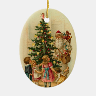 Tysk Santa julprydnad Julgransprydnad Keramik