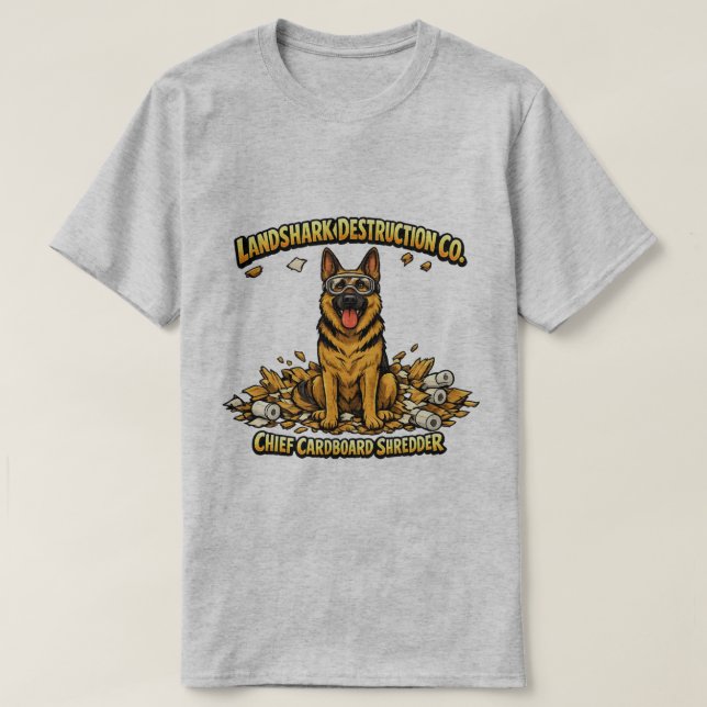 Tysk Schæfer Certifierad Heminredare Design T Shirt (Design framsida)