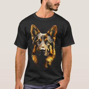 Tysk Schäfer Hund Motiv Husdjur Hund Tysk Schäfer T Shirt