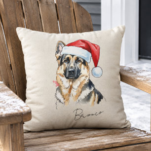 Tysk Schäfer Jul Illustration Husdjur Namn Kudde