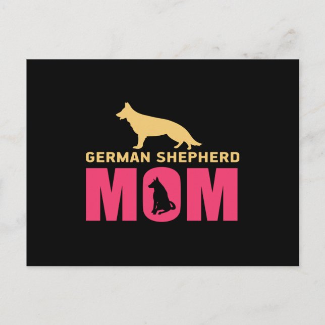 Tysk schäfer-mamma vykort (Framsida)