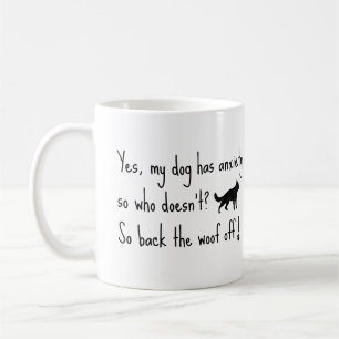 Tysk Schäfer Min Hund Har Ångest Back Woof Off Kaffemugg