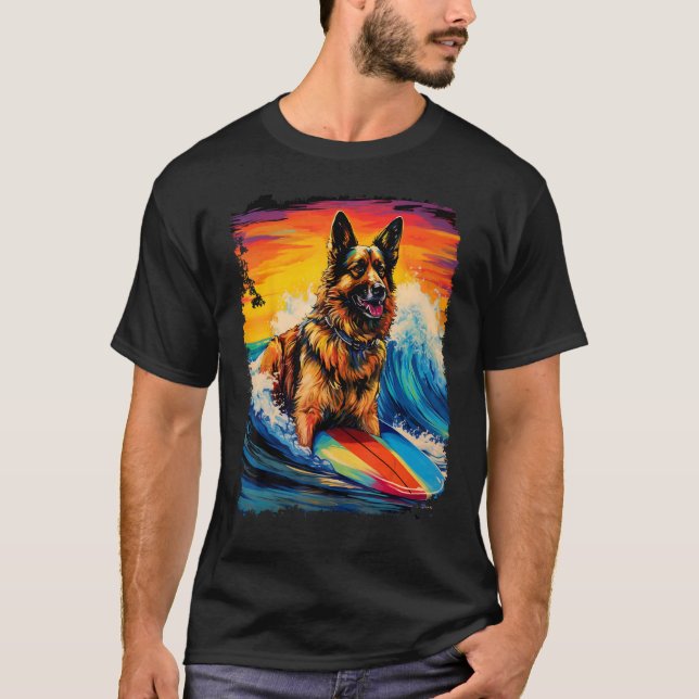 Tysk Schäfer Paddlingsbräda T Shirt (Framsida)