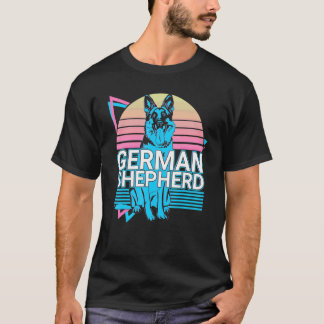 Tysk Schäfer Retro T Shirt