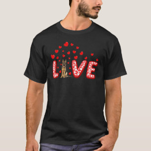 Tysk schäferälskare Hjärtan Kärlek Tysk schäfer T Shirt
