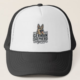 Tysk schäferälskare Vintage gravyr Hund Typogr Keps