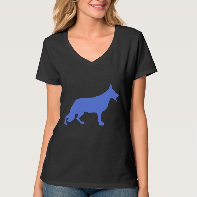 Tysk schäferblå t-shirt (Framsida)