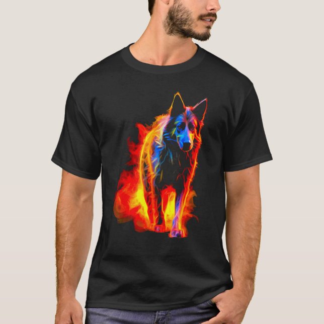Tysk schäferbrand t shirt (Framsida)