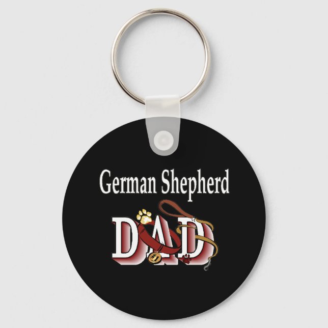 tysk schäferdad Keychain Nyckelring (Framsida)