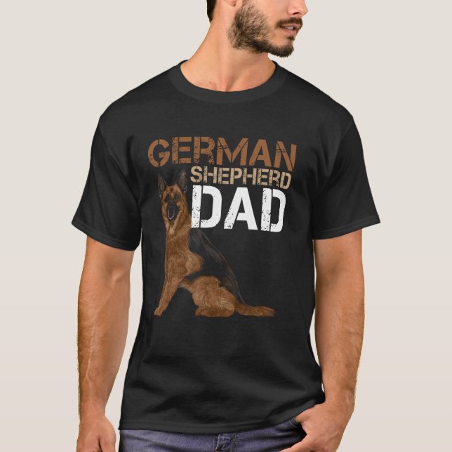 Tysk schäferfar Hundälskare T Shirt (Framsida)