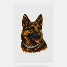 Tysk Schäferhund Ädelstensmosaik Lyx