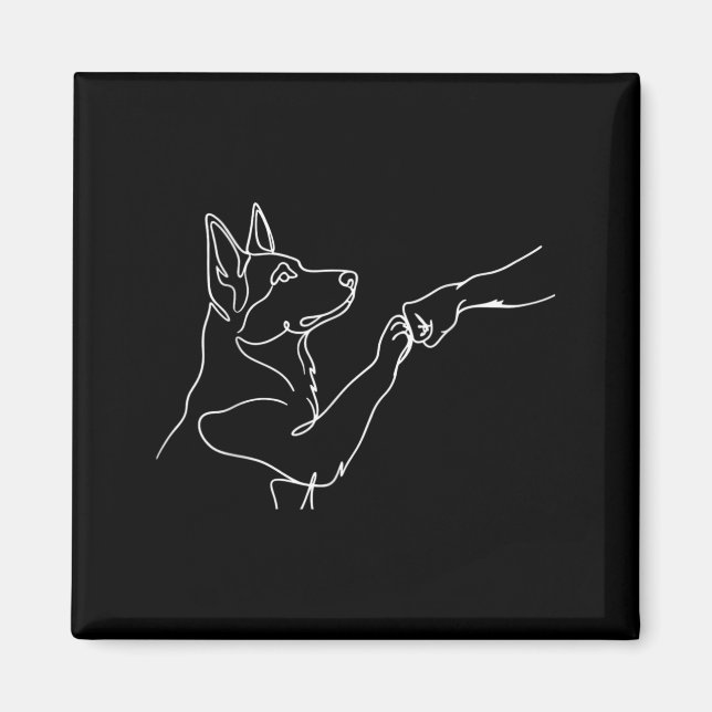 Tysk Schäferhund Ägare Söt Design Magnet (Framsidan)
