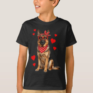 Tysk Schäferhund Alla hjärtans dag Hundälskare Hjä T Shirt
