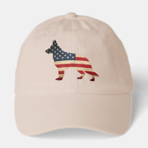Tysk schäferhund Amerikansk flagga
