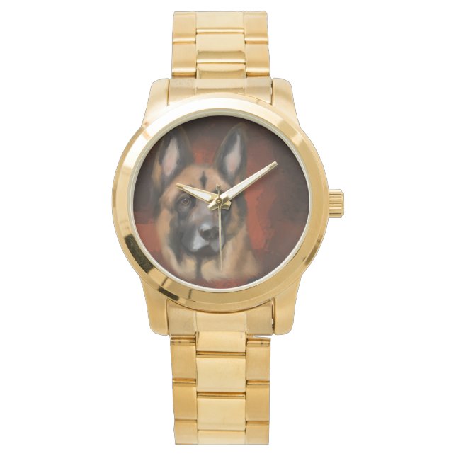 TYSK SCHÄFERHUND   ARMBANDSUR (Framsida)
