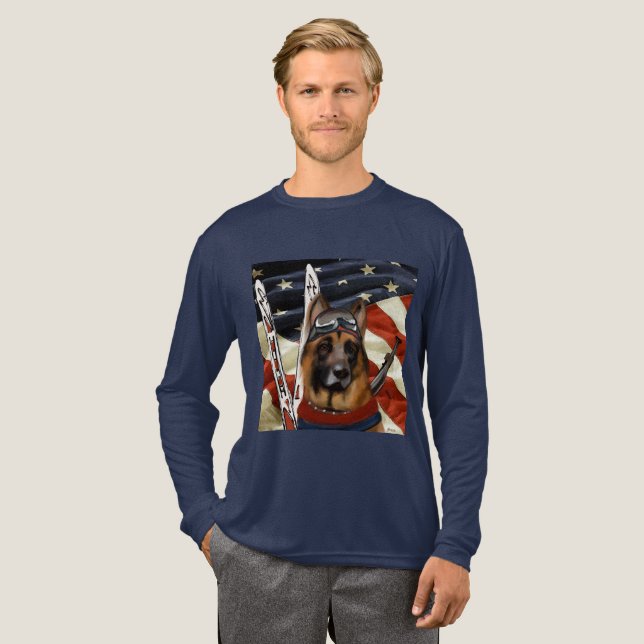 TYSK SCHÄFERHUND BIATHLON  T SHIRT (Hel framsida)