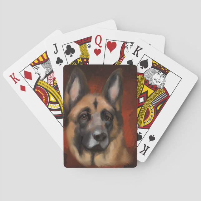 TYSK SCHÄFERHUND     CASINOKORT (Baksidan)
