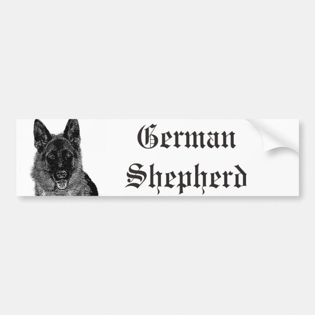 Tysk schäferhund dekal (Framsidan)