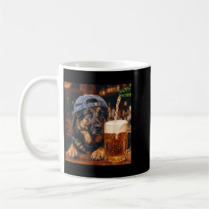 Tysk Schäferhund Dricker Öl Rolig Hund Meme Kaffemugg