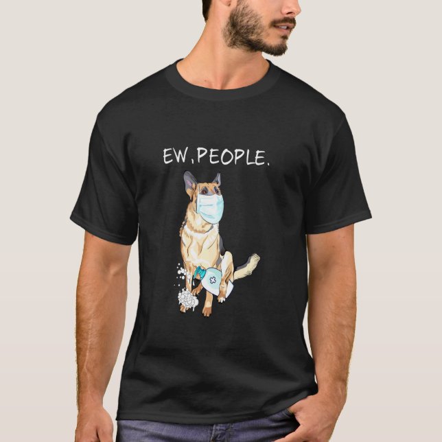 Tysk schäferhund Ew Människor Hund T Shirt (Framsida)