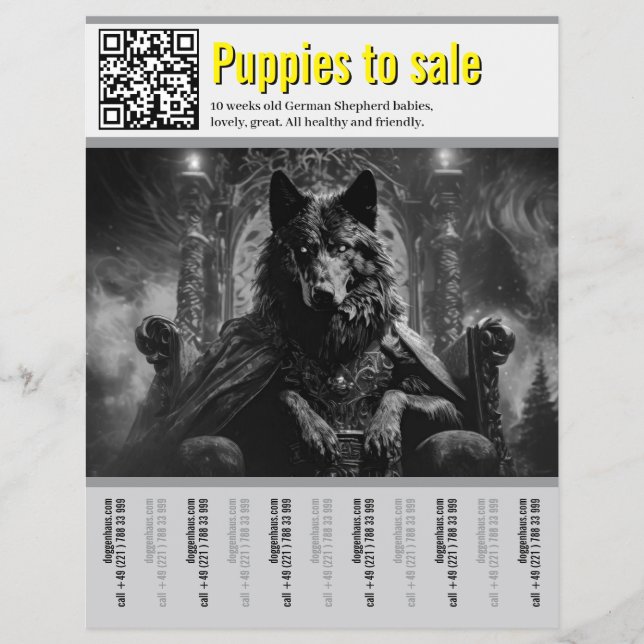 Tysk Schäferhund Flyer (Framsidan)