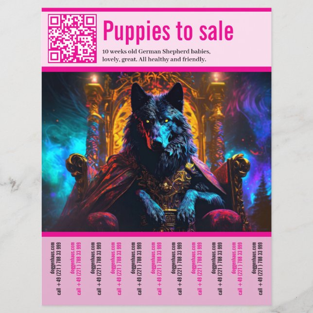 Tysk Schäferhund Flyer (Framsidan)
