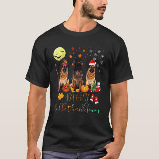 Tysk Schäferhund Glad Hallothanksmas Familj Xm T Shirt
