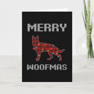 tysk schäferhund glad julklappar kort