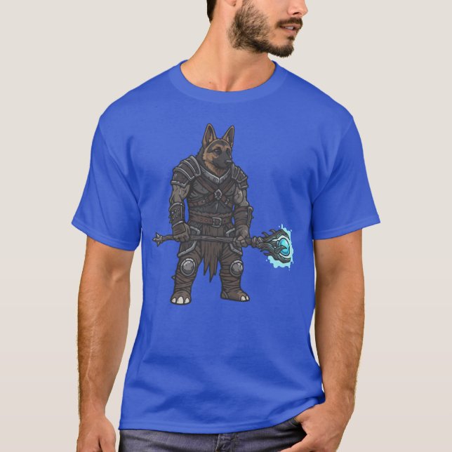 Tysk schäferhund gladiatorhundens äventyr t shirt (Framsida)