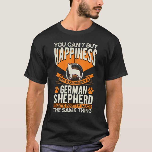 Tysk schäferhund glädje t shirt (Framsida)
