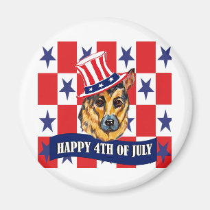 Tysk Schäferhund Gott nationaldag Magnet