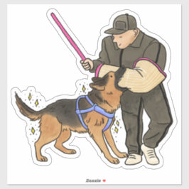 Tysk Schäferhund (GSD) Bitarbete Bildäckdekal Klistermärken