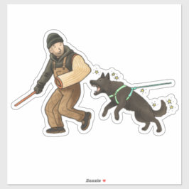 Tysk Schäferhund (GSD) Bitarbete Bildäckdekal Klistermärken