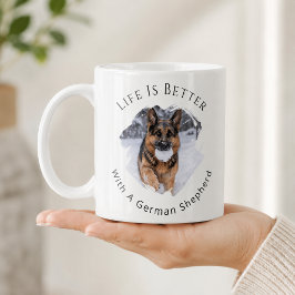 Tysk schäferhund GSD Foto Livet är bättre Kaffemugg