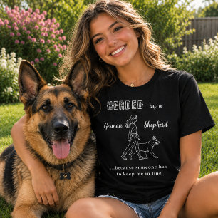 Tysk schäferhund GSD humor svart T Shirt
