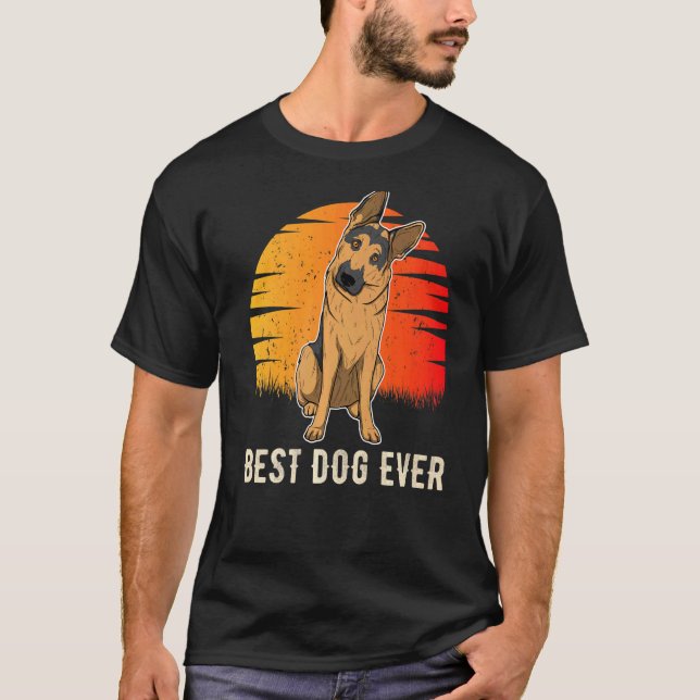 Tysk Schäferhund Gsd Solnedgång 3 T Shirt (Framsida)