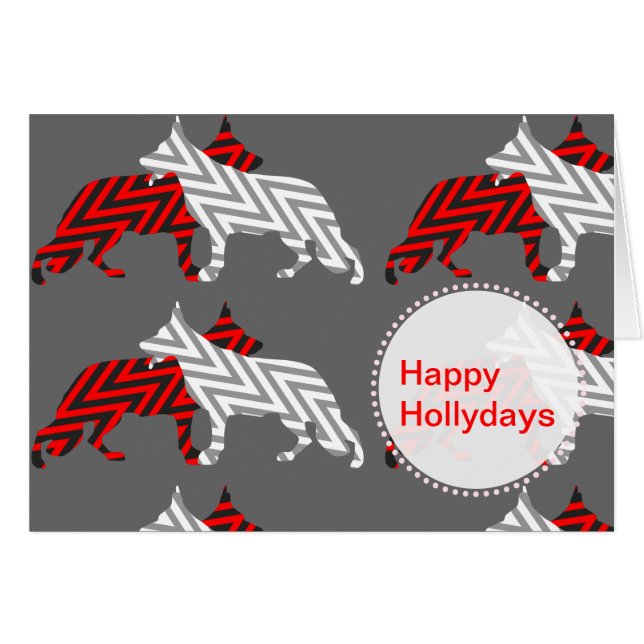 Tysk schäferhund hälsningskort (Framsidan Horizontal)