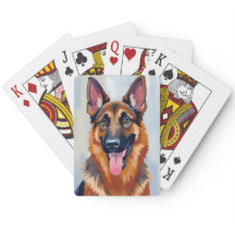 Tysk Schäferhund | Hund Vattenfärg Husdjur