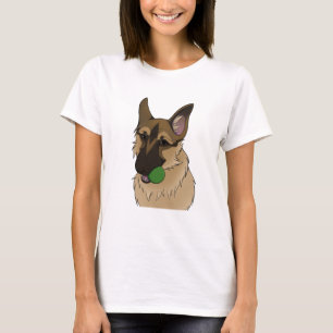 Tysk schäferhund Lekar med boll T Shirt
