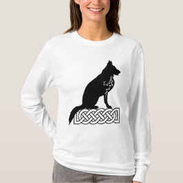 Tysk Schäferhund Loki Sailor's Knut Svart  T Shirt