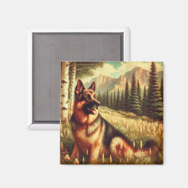 Tysk schäferhund magnet