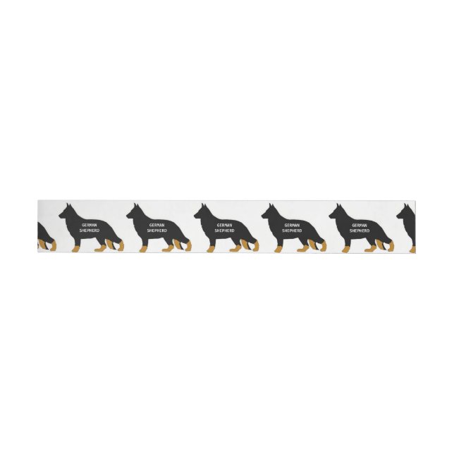 Tysk Schäferhund namn silo bi färg Etikettband (Individuell)